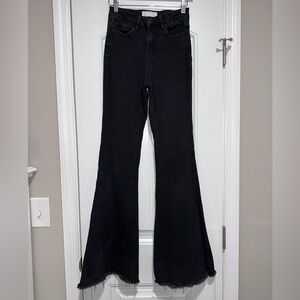 VERVET BY FLYING MONKEY Black Flare & Wide Leg Jeans